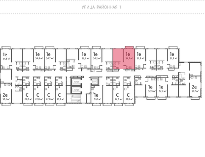 1-к. квартира, 34&nbsp;м²