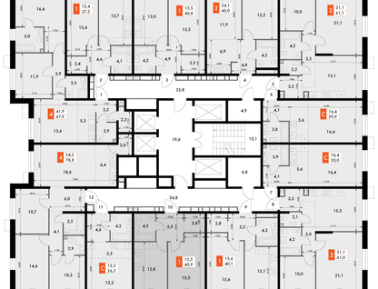 1-к. квартира, 40&nbsp;м²
