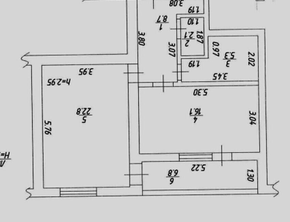 1-к. квартира, 55&nbsp;м²