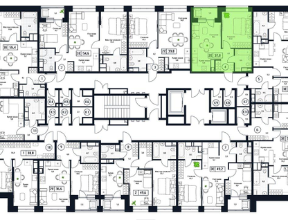 2-к. квартира, 37&nbsp;м²