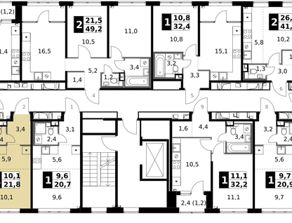 Студия, 21 м²
