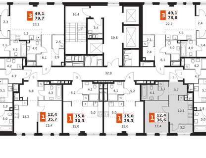 1-к. квартира, 36 м²