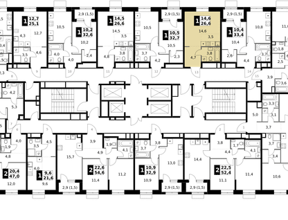 Студия, 26&nbsp;м²