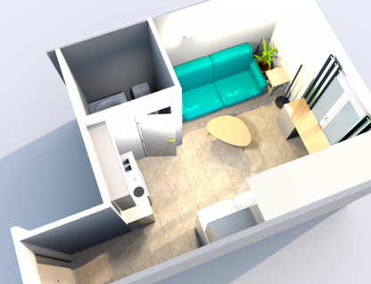 Студия, 14,4&nbsp;м²