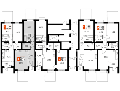 2-к. квартира, 50 м²