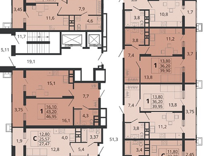 Студия, 29 м²