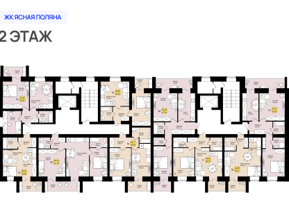 2-к. квартира, 67 м²
