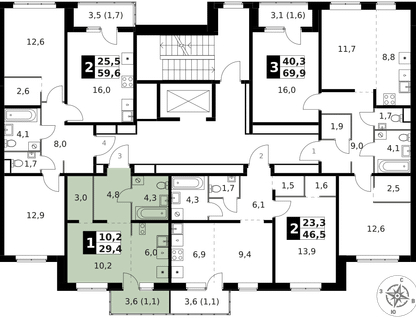Студия, 29&nbsp;м²