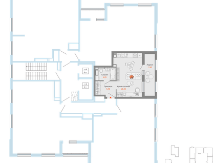1-к. квартира, 34 м²