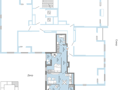 2-к. квартира, 66&nbsp;м²