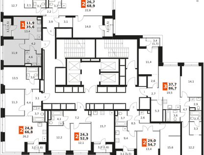 1-к. квартира, 35&nbsp;м²