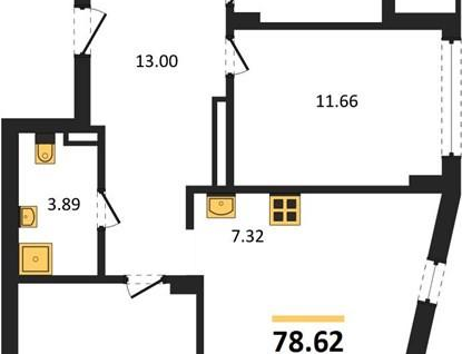 3-к. квартира, 78,6&nbsp;м²
