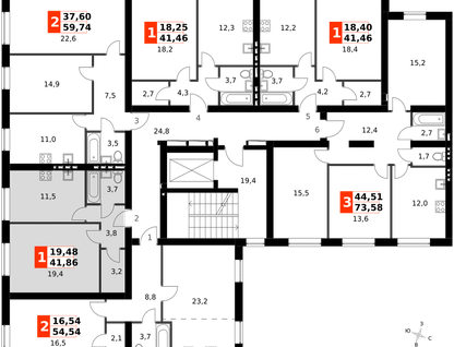 1-к. квартира, 40&nbsp;м²