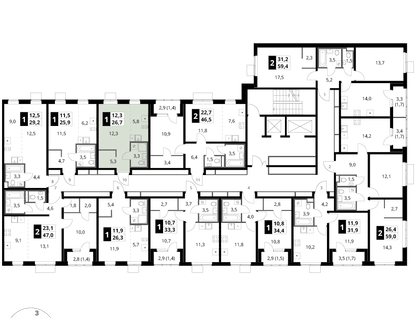 Студия, 26&nbsp;м²