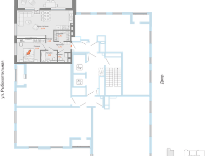 2-к. квартира, 70 м²