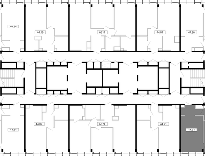 1-к. квартира, 44&nbsp;м²