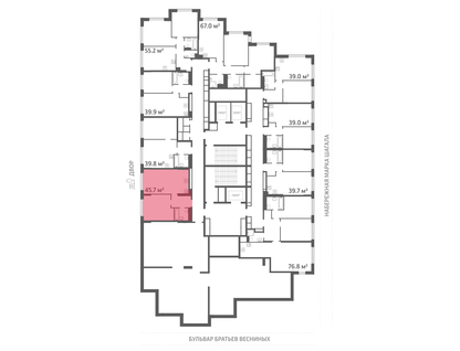 1-к. квартира, 45&nbsp;м²