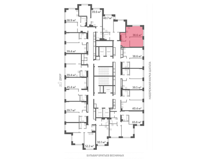 1-к. квартира, 38&nbsp;м²