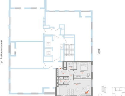 2-к. квартира, 68 м²
