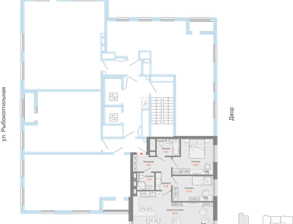 3-к. квартира, 86&nbsp;м²