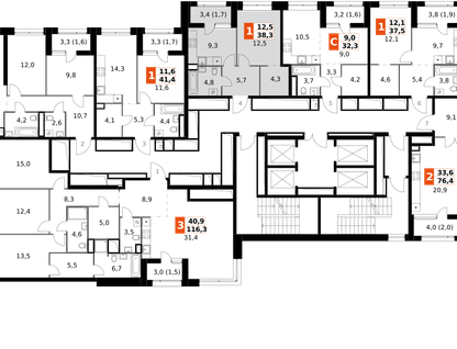 1-к. квартира, 38 м²