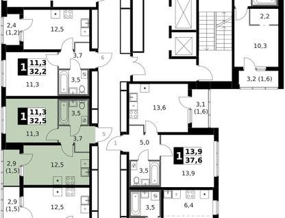 1-к. квартира, 33&nbsp;м²