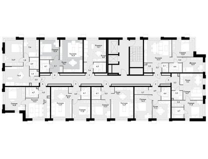 2-к. квартира, 49 м²