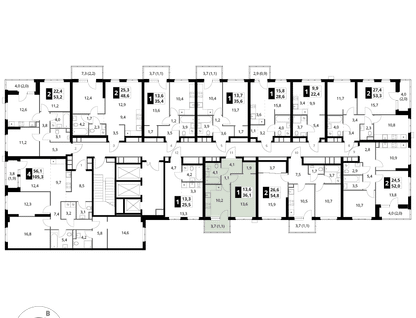 1-к. квартира, 36 м²