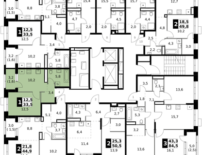1-к. квартира, 33 м²
