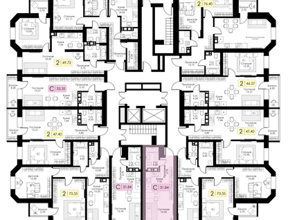 Студия, 31&nbsp;м²