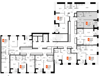 1-к. квартира, 45&nbsp;м²