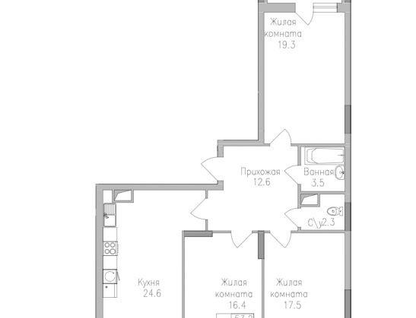 3-к. квартира, 98,3&nbsp;м²