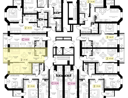 1-к. квартира, 47&nbsp;м²