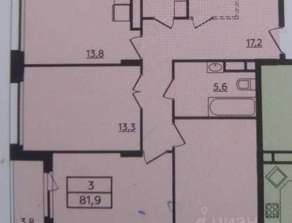 3-к. квартира, 81,9&nbsp;м²