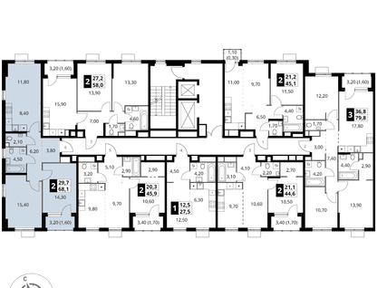3-к. квартира, 68&nbsp;м²