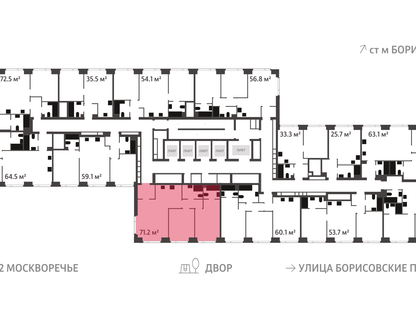 2-к. квартира, 71&nbsp;м²