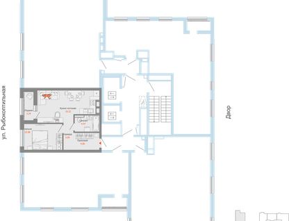 2-к. квартира, 44 м²