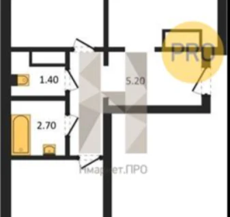 3-к. квартира, 60,9&nbsp;м²