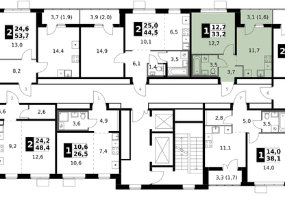 1-к. квартира, 33&nbsp;м²