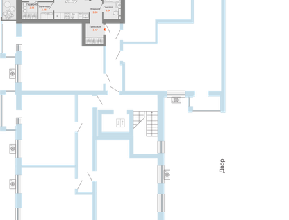 3-к. квартира, 63&nbsp;м²