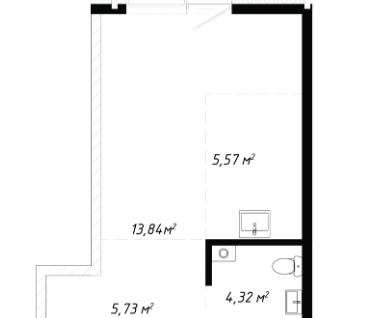 1-к. квартира, 33,2&nbsp;м²