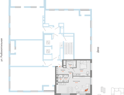 2-к. квартира, 69&nbsp;м²