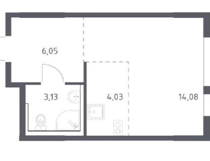 Студия, 27&nbsp;м²