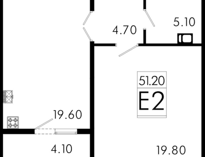 2-к. квартира, 51,2&nbsp;м²