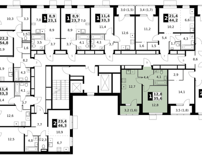 1-к. квартира, 35&nbsp;м²