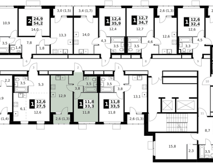 1-к. квартира, 33 м²