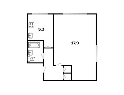 1-к. квартира, 29,4&nbsp;м²