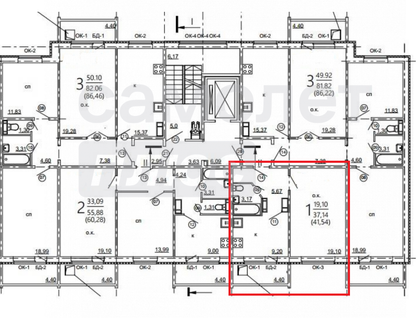 1-к. квартира, 41,5&nbsp;м²