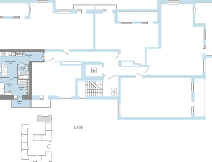 2-к. квартира, 43&nbsp;м²