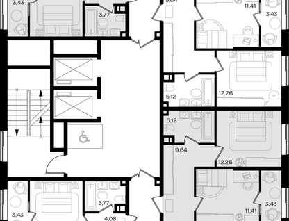 Студия, 44&nbsp;м²